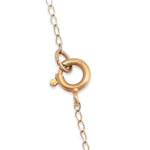 Vintage 14K Yellow Gold Necklace Chain Fine Delicate Cable Link 15” Length - Picture 4 of 4